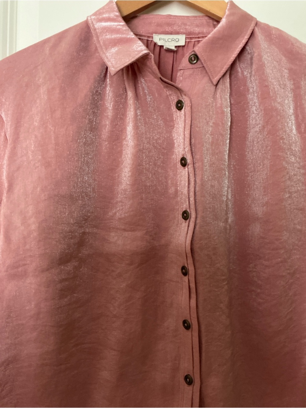 Beautiful dusty rose colored blouse  Pilcro ( anthropology) sz S - Picture 2 of 11